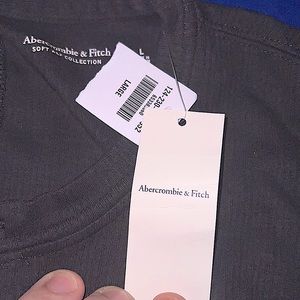 Amber Crombie button-down, dark gray large brand new with tags